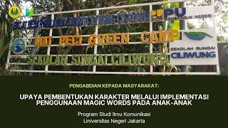 Upaya Pembentukan Karakter melalui Implementasi Penggunaan Magic Words pada Anak Anak – PKM 2026