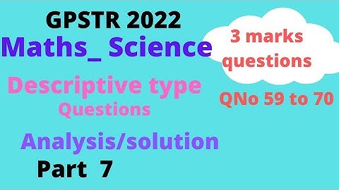 Gpstr 2022_ Model question paper solution/Analysis #gpstr #gpstr_model_question_paper_solutions
