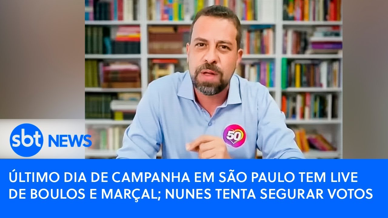 Último dia de campanha em SP tem live de Boulos e Marçal; Nunes tenta segurar votos | SBT News