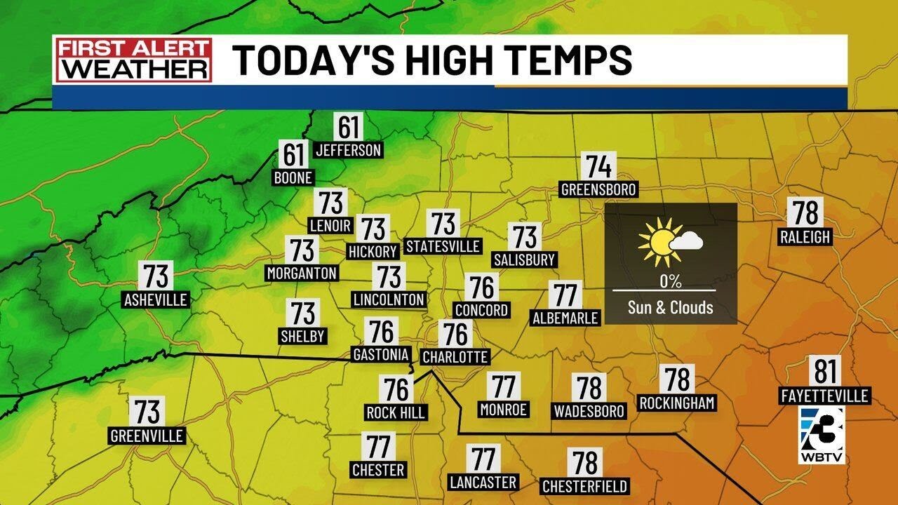 Comfortable temperatures, low rain chances dominate this week in ...
