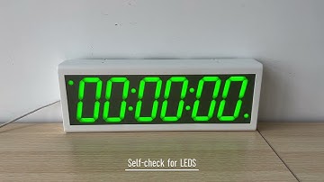 4" x 6 Digit NTP PoE Clock, Green LEDs, White Metal Casing