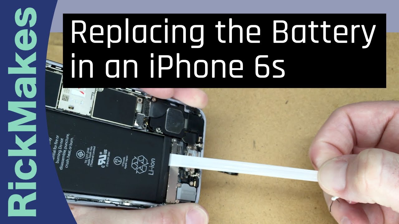 terug wijn Statistisch Replacing the Battery in an iPhone 6s - YouTube