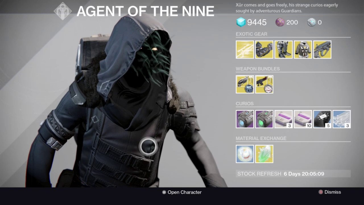 Destiny Xus Location and inventory