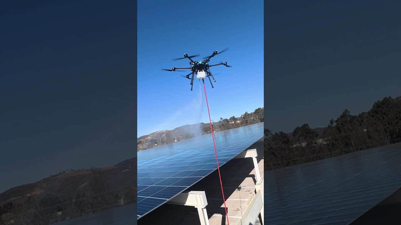 Solar Panel Drone Clean + Inspect
