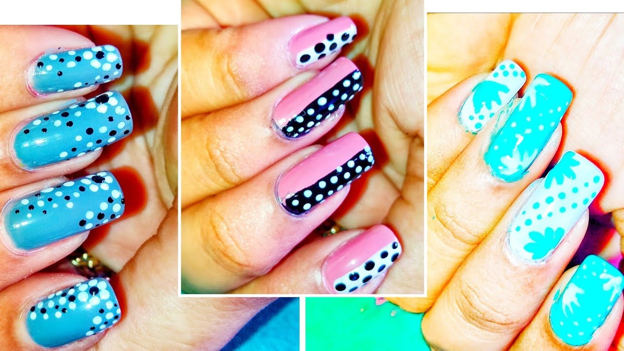 3Easy Nailart At Home Nailart DesignNailart With Out Tools 💅💅💅
