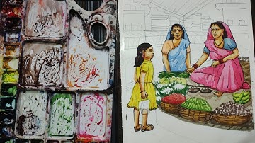 bfa entrance exam practical, BFA composition exam preparation water colour tutorial