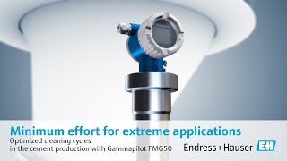 Full Optimized cleaning cycles in the cement production with  Gammapilot FMG50 Guide