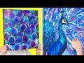 Awesome Painting Techniques For Kids || Finger And Balloons Painted Art