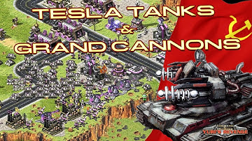 Cannon defense, Tesla offense - 1v7 BRUTAL AI ( Command & Conquer - Yuri