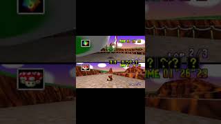 Getting crushed while respawning in Mario Kart 64 #nintendo64 #mariokart64 #gaming