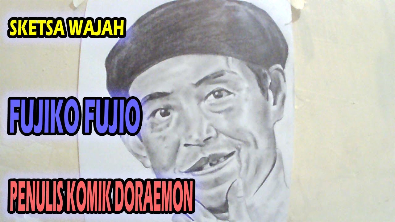 Face Sketch of Doraemon Comic Writer Fujiko Fujio Using 8B Pencil - YouTube