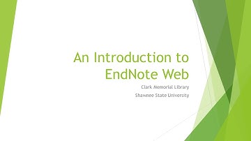 Introduction to EndNote Web