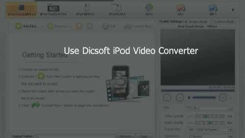 Convert DVD/Video to iPod by DicSoft