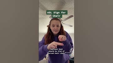 Learn How To Sign Chair in ASL for Beginners | American Sign Language #shorts