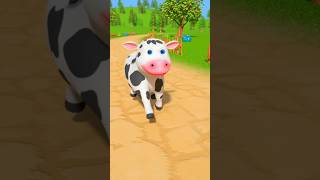 Five Little Cows #shorts #countingsing #animalcartoon #trending