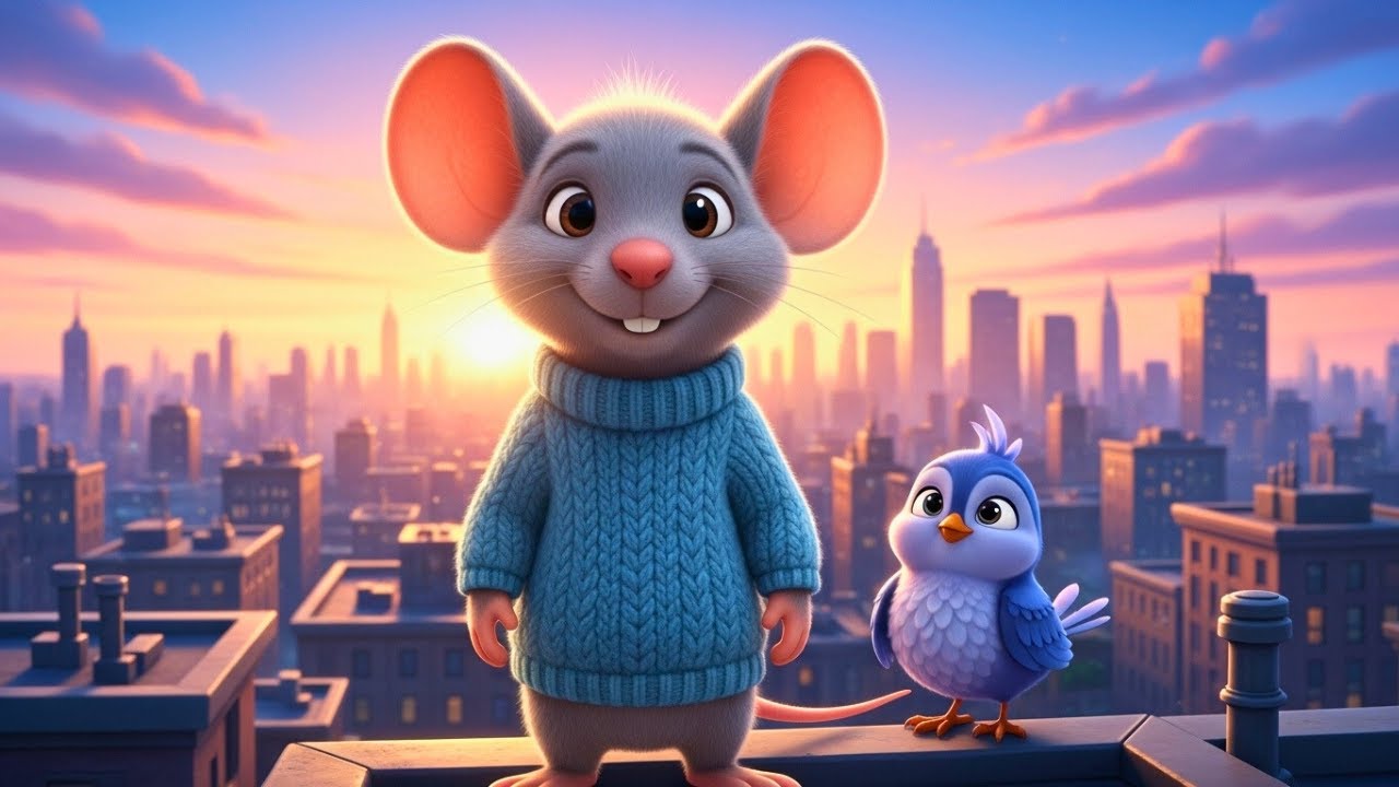 Small Mouse in an Abandoned City 🐭 | A Motivational Kids Story | Pixar-Style Animation