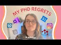 My PhD Regrets | @_bethology