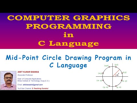 mid point circle drawing program in c | midpoint circle drawing algorithm in computer graphics |2020