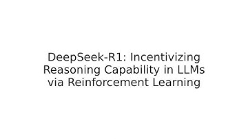 DeepSeek R1  Incentivizing Reasoning Capability in LLMs via Reinforcement Learning