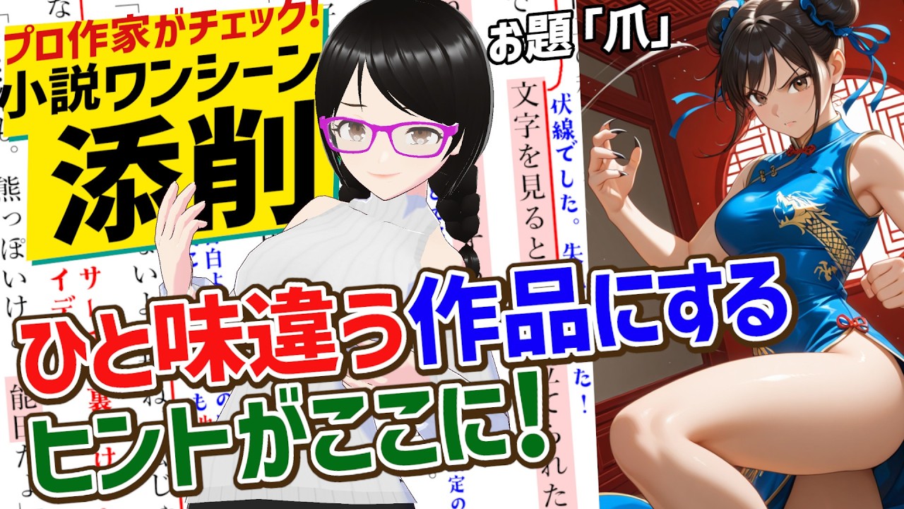 集団から一歩抜け出す作品は何が違うのか!?【プロ作家がチェック！小説ワンシーン添削#17】