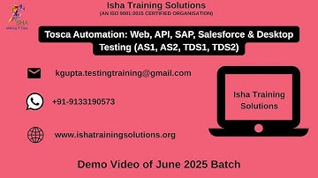 Tosca Automation Demo video 11th June 2025 Pls call or WhatsApp us on +91-9133190573 to enroll