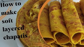 How To Make Soft Layered Chapatis Using Hot Water #chapati #paratha