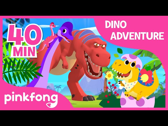 Tyrannosaurus Rex and more | +Compilation | Dino Adventure | Pinkfong Songs for Children class=
