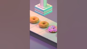 Donut Factory Loop Animation! 🍩 #shorts #loop #satisfying #blender #3d #animation #cg #art #donut