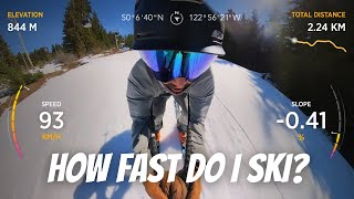 Finding out how fast I actually ski
