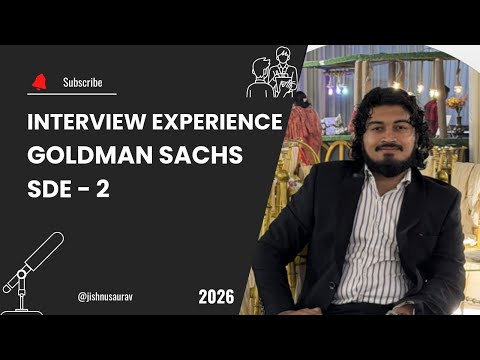 Goldman Sachs Interview Experience | SDE 2 | 3 years experience | 2026 #goldmansachs  