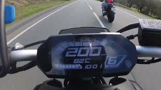 POV: Cam Crash YAMAHA MT07 2022 AKRAPOVIC + QUICKSHIFTER  ...... (crash at the end)