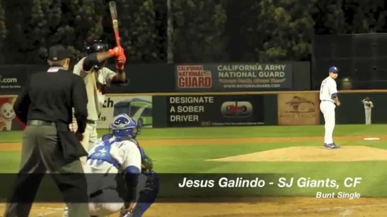 SF Giants prospect Jesus Galindo | bunt single, double