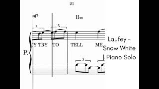 Laufey - Snow White | Piano Solo Notes Lyrics