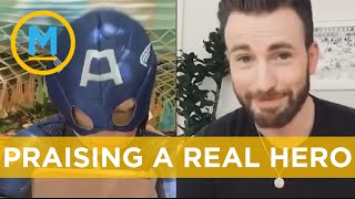 Chris Evans sent a special message to 6-year-old who saved sister from a dog attack | Your Morning
