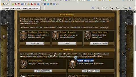 How to change your runescape username [screen name shown in game]