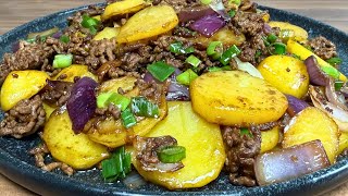 Golden Potatoes with Ground Beef