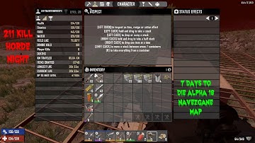 Day 14 Horde - 7 Days to Die Alpha 18 Navezgane map