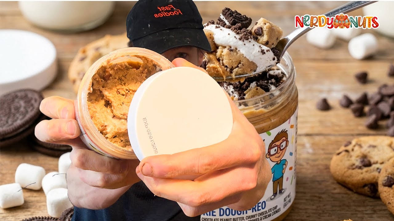 🍫🥜 ОБЗОР НОВОГО лакомства Nerdy Nuts Cookie Dough-Reo с арахисовой пастой! | Арахисовая паста + т...