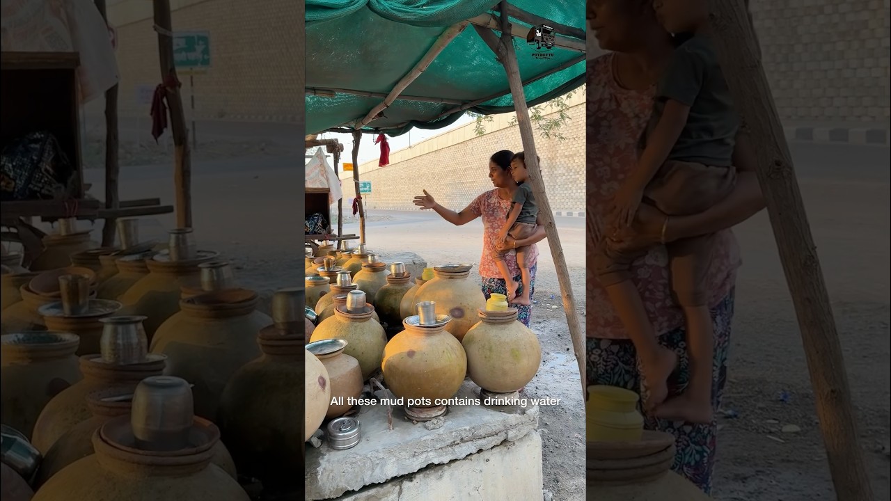 Drinking water in mud pot ❤️ at Rajasthan 