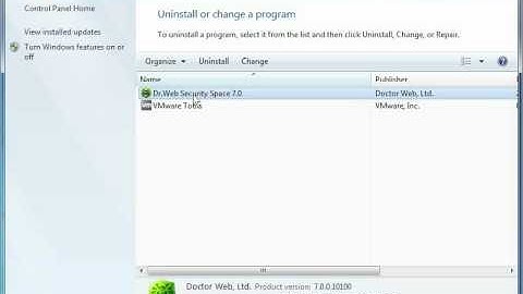 Uninstallation Guide - Dr.Web Security Space 7.0 for Windows [DRWEBHK.COM]