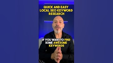Local SEO Keyword Research - Quick & Easy