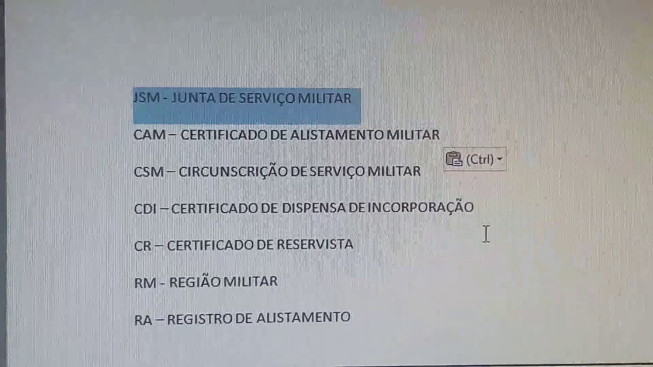Certificado De Reservista Militar