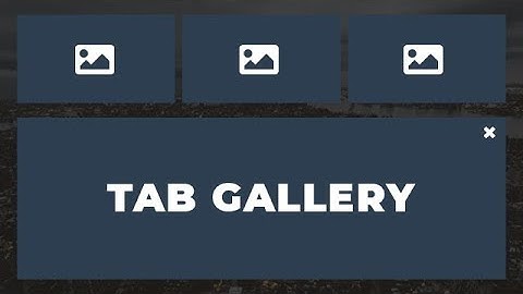 Awesome Tab Images Gallery Using Java Script