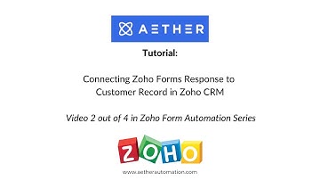 Automating Zoho Forms - Video 2