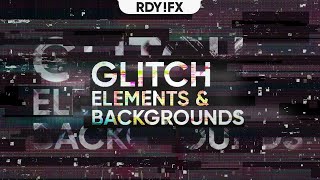 Glitch Elements & Backgrounds Stock Motion Graphics