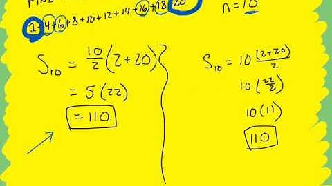 Sum Of A Finite Arithmetic Sequence