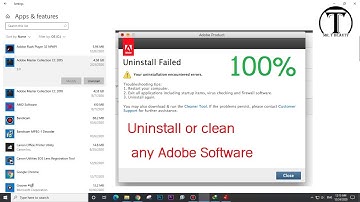 Uninstall any Adobe Software or Cloud Cleaner Tool