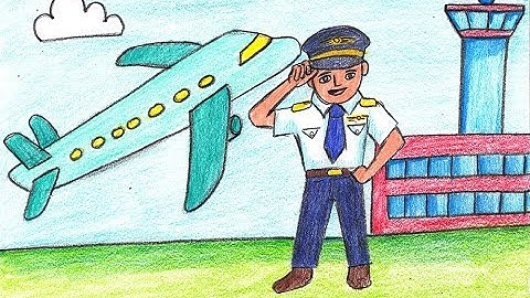 How to Draw a Cartoon Pilot - Step by Step