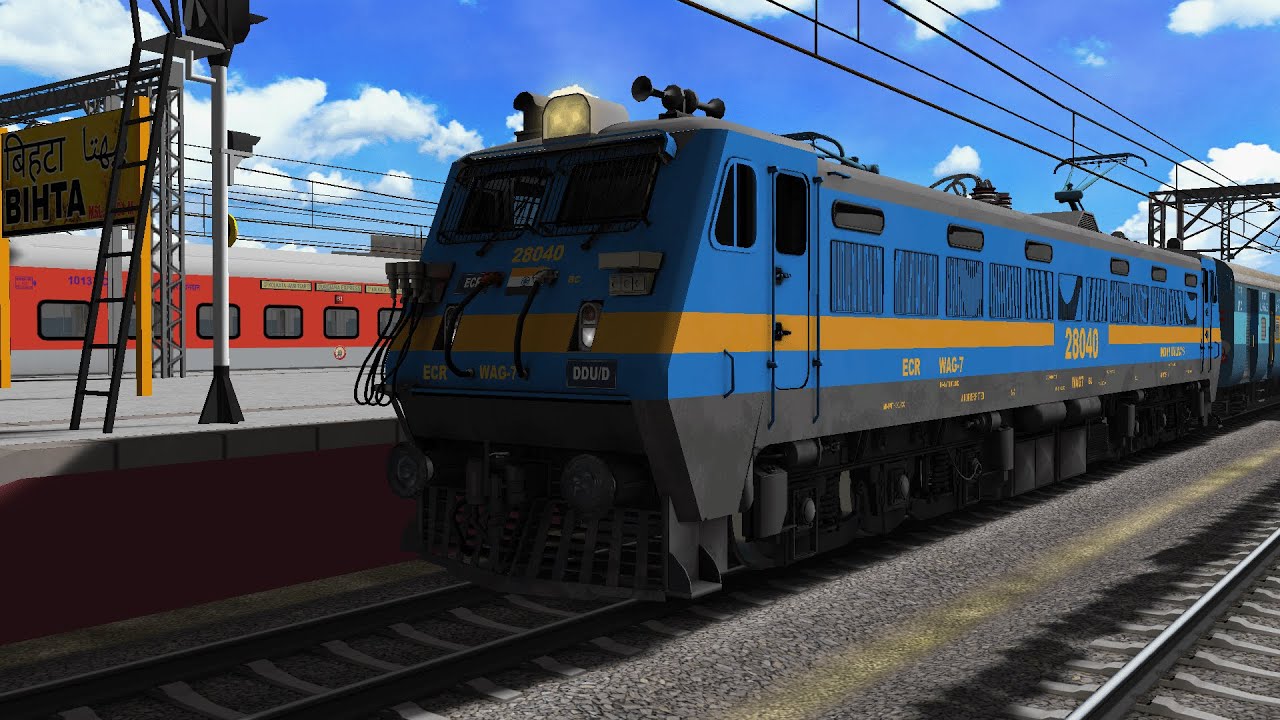 03250-Bhabua Patna Intercity Special with DDU WAG-7 | Ara-Danapur | IR-MSTS | Open Rails |