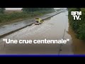 Ref:TCpynCXAl_Y Les images impressionnantes de l'autoroute a11 inonde par les fortes pluies prs de chartres